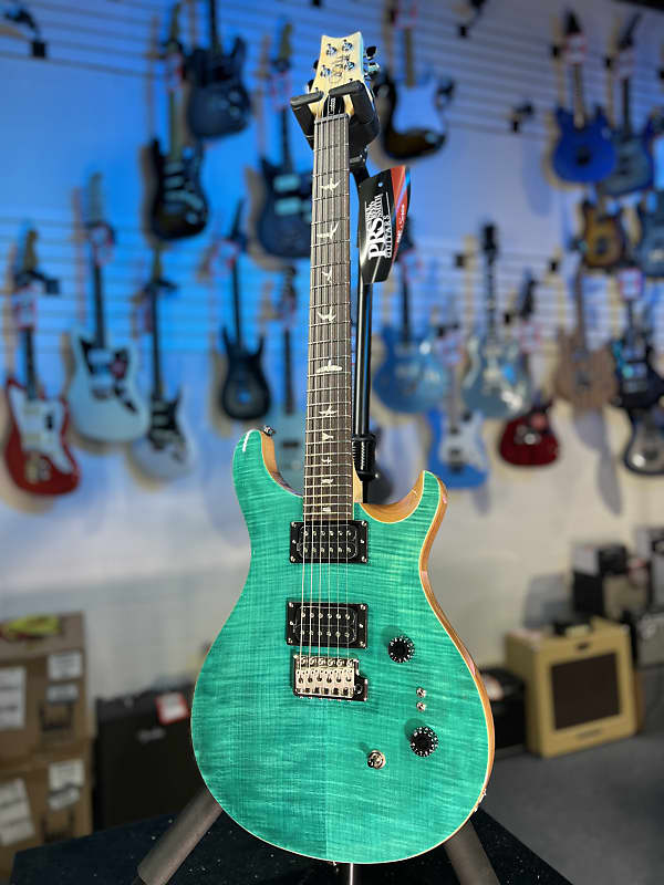 PRS SE Custom 24-08 Electric Guitar - Turquoise Auth Deal Free Ship! 048 GET PLEK’D!