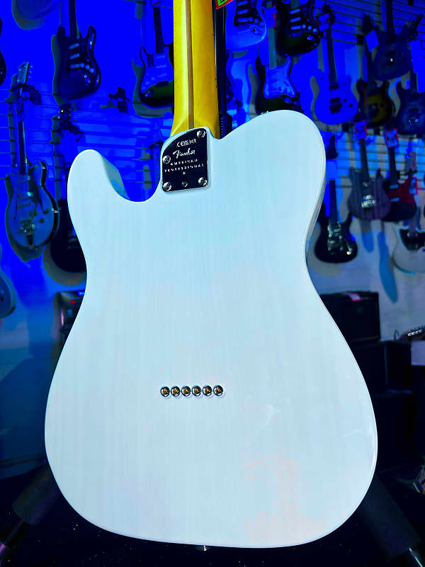 Fender American Professional II Telecaster Thinline Transparent Daphne Blue Maple Fingerboard GET PLEK'D! 130