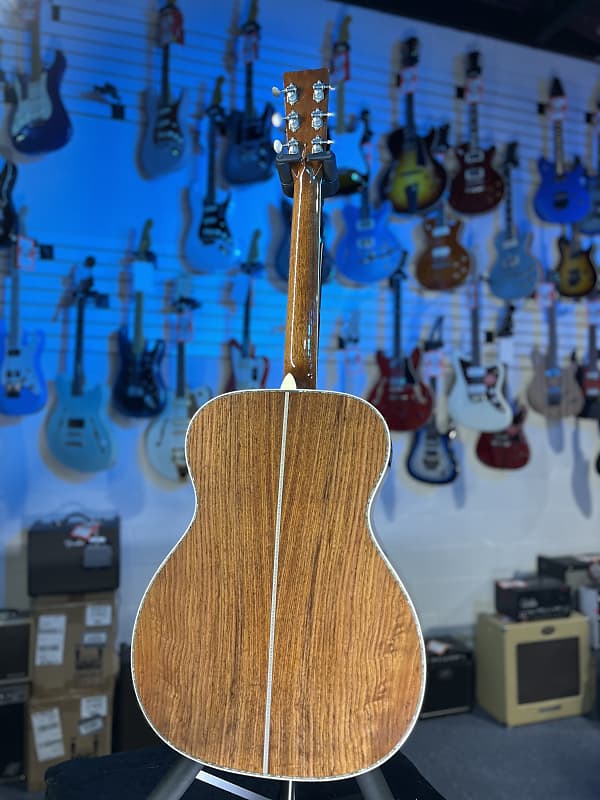 Martin OM-45 John Mayer Platinum Anniversary Acoustic Guitar - Platinum Gray Burst Top with Platinum Gray Toner Back & Sides, Martin Case, Limited Edition, 294