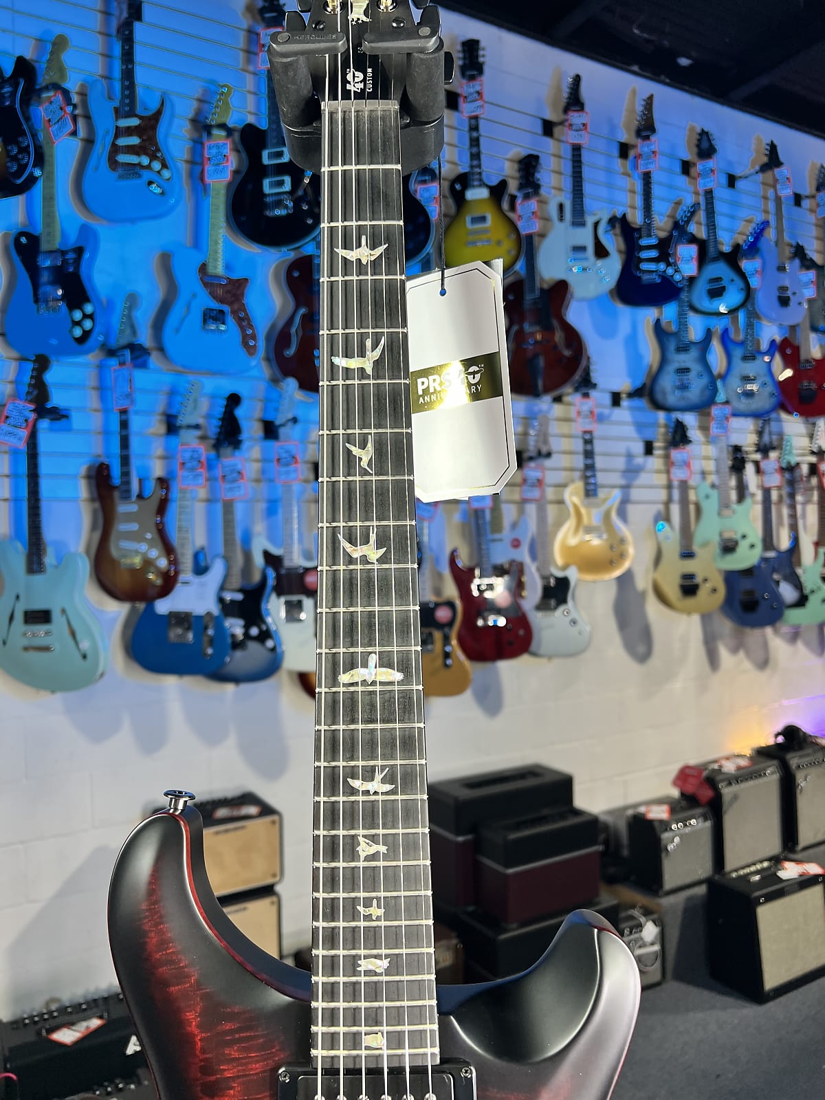 PRS 40th Anniversary Custom 24 Satin Limited Edition Electric Guitar - Fire Smokeburst w PRS Case, Signature Dealer, Get Plek'd Free 548