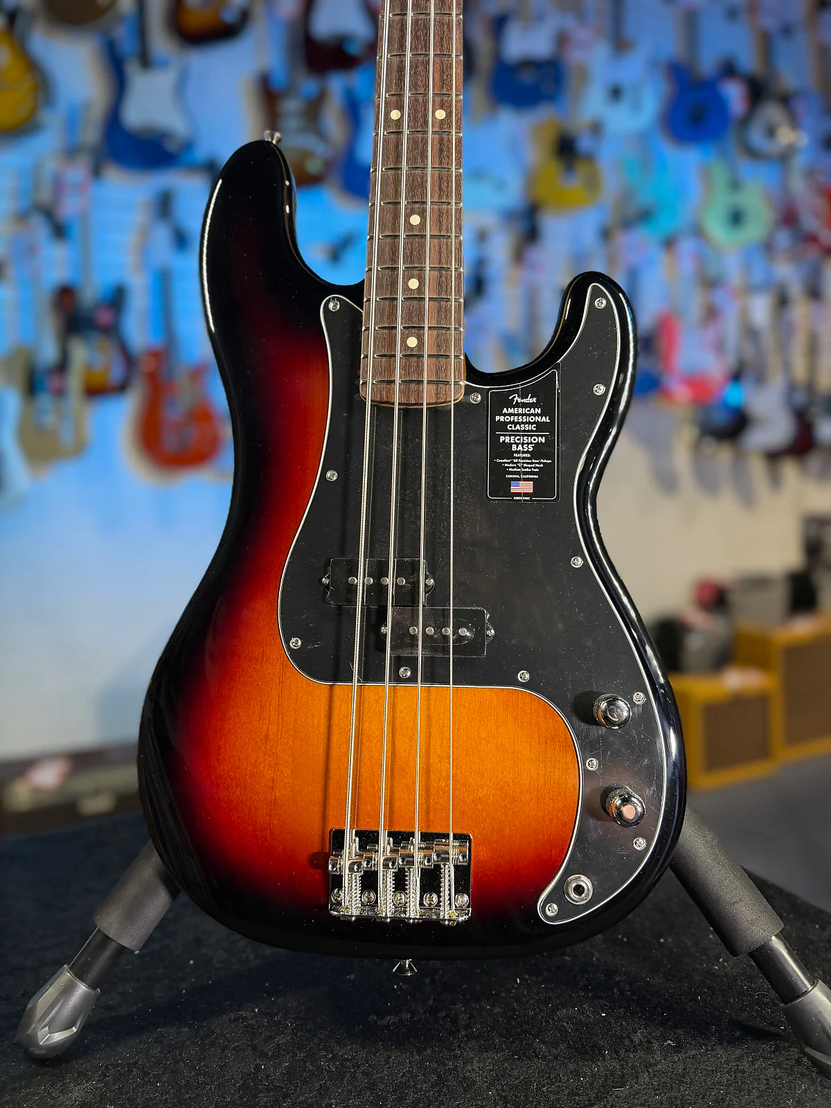 Fender American Professional Classic Precision Bass - 3-Color Sunburst, Rosewood Fingerboard GET PLEK'D! 910