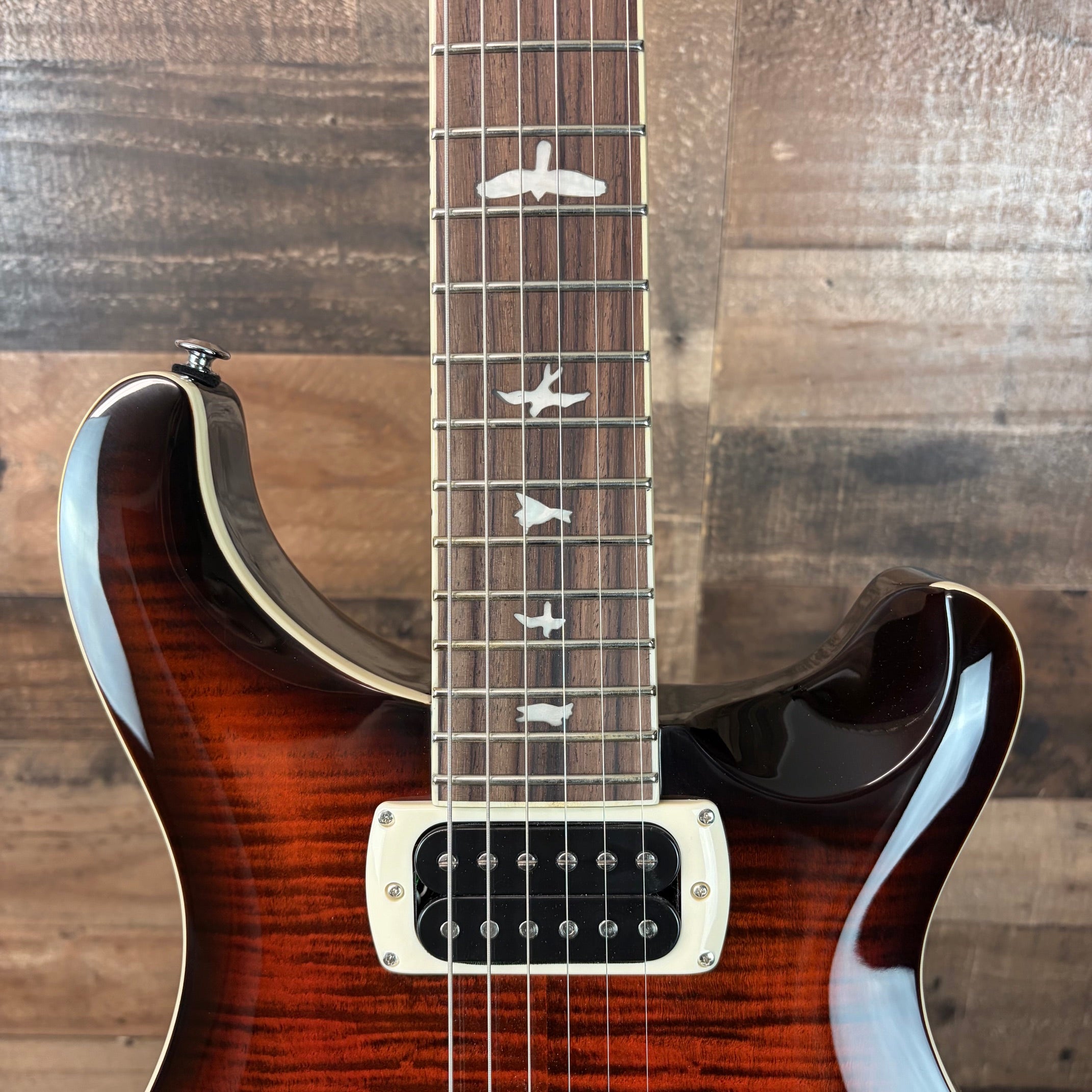 PRS SE Flat Back Hollowbody I Piezo Orange Tiger Smokeburst