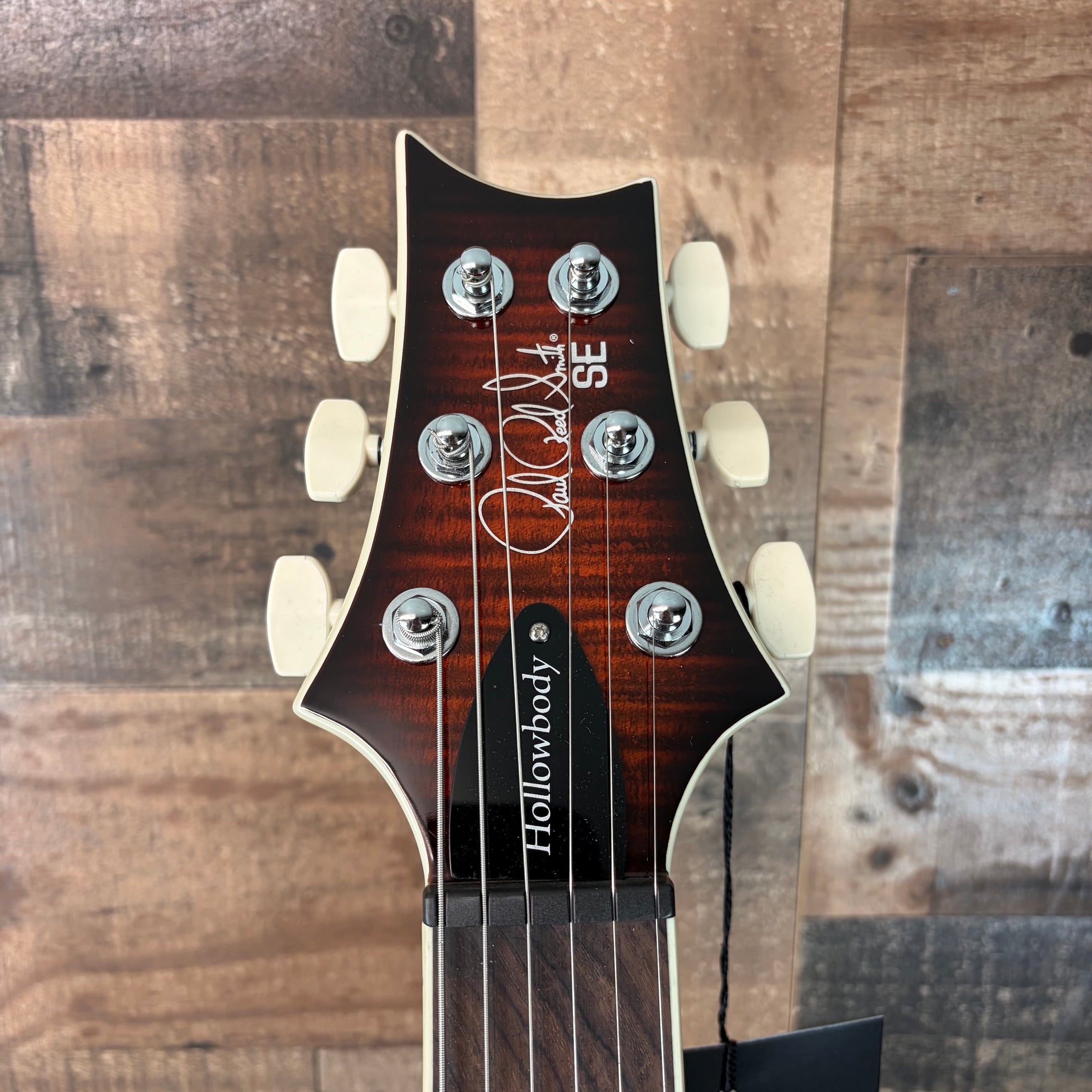 PRS SE Flat Back Hollowbody I Piezo Orange Tiger Smokeburst