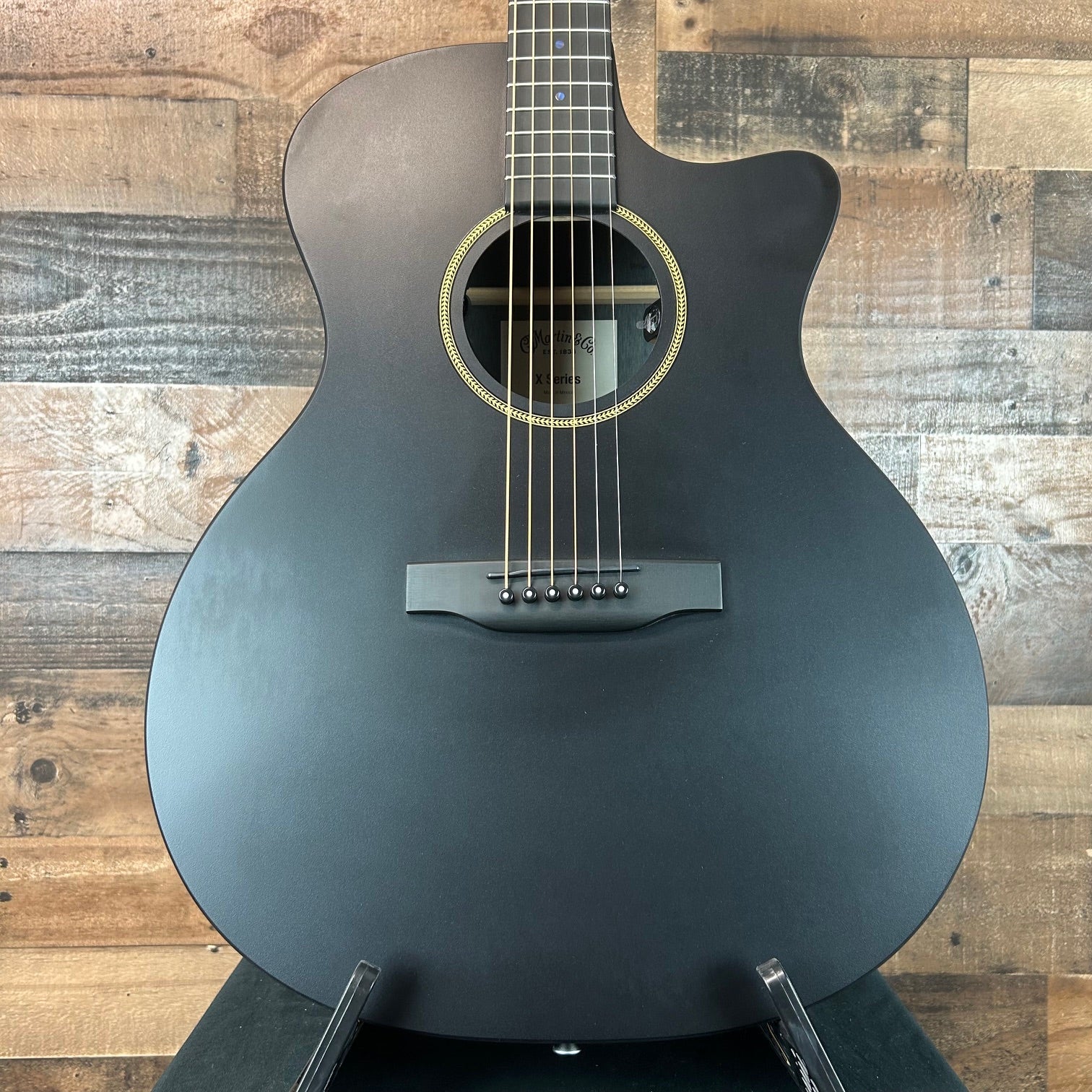 Martin GPC-X1E Grand Performance Acoustic-Electric Guitar, Black, #256