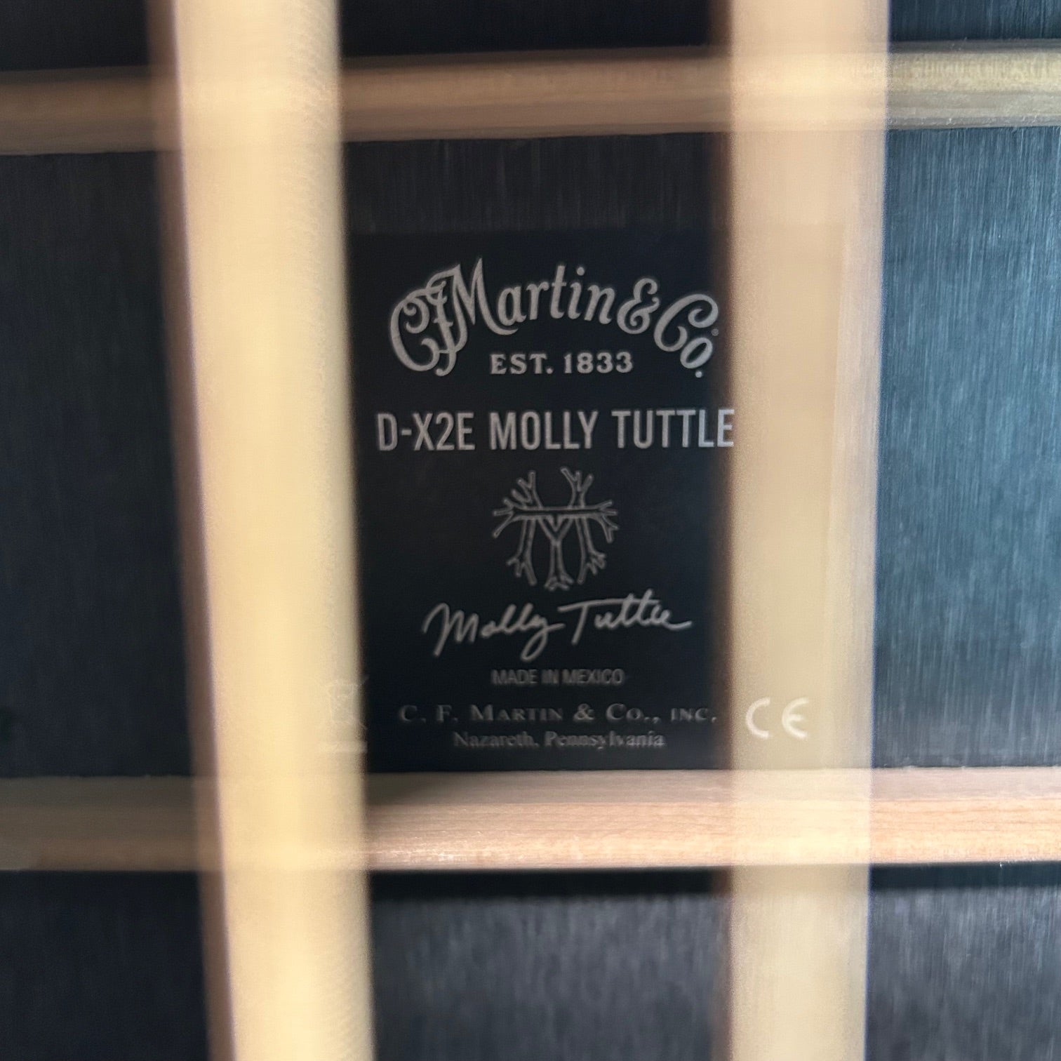 Martin Martin D-X2E Molly Tuttle Acoustic-Electric Guitar, Vintage Sunburst, Satin #488