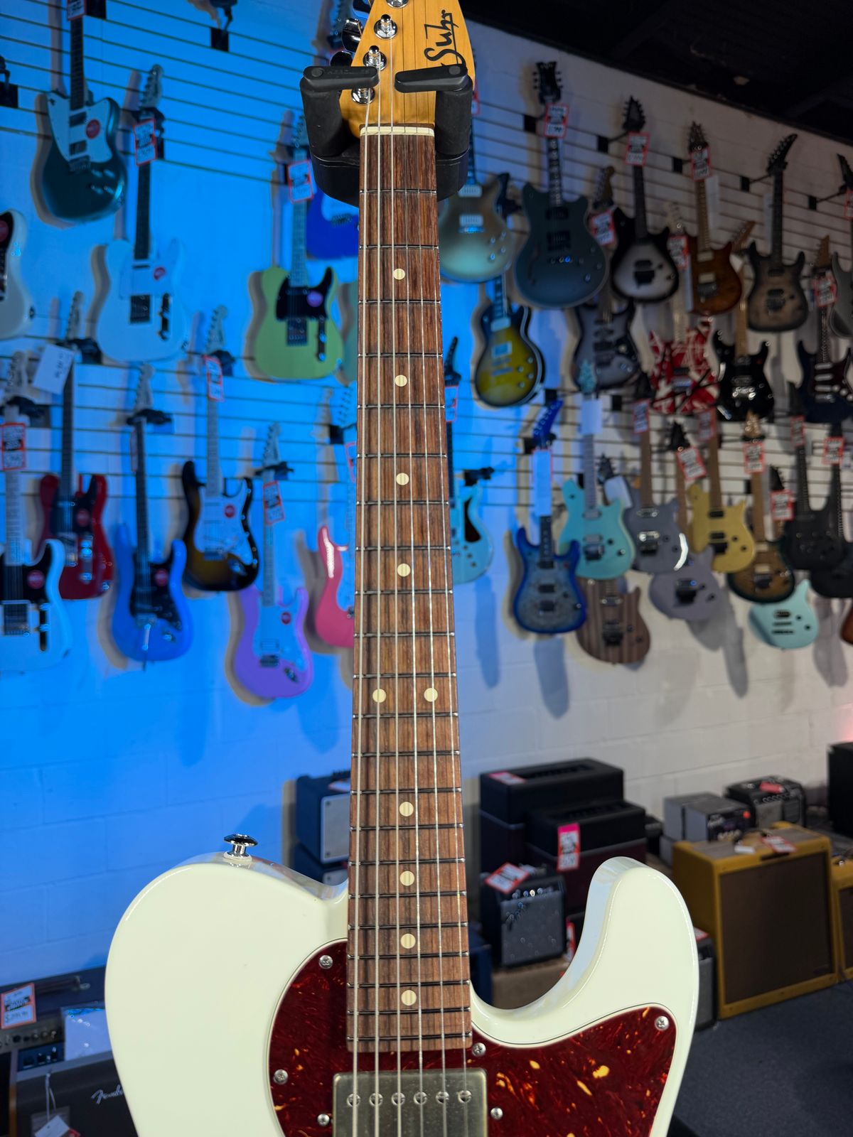Used Suhr Alt T w Rosewood - Fretboard, Olympic White, w Suhr Bag