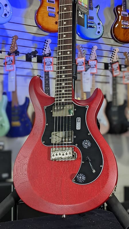 PRS S2 Standard 24 Electric Guitar – Satin Vintage Cherry Nitro W/ PRS Bag, *FREE PLEK WITH PURCHASE*! 338