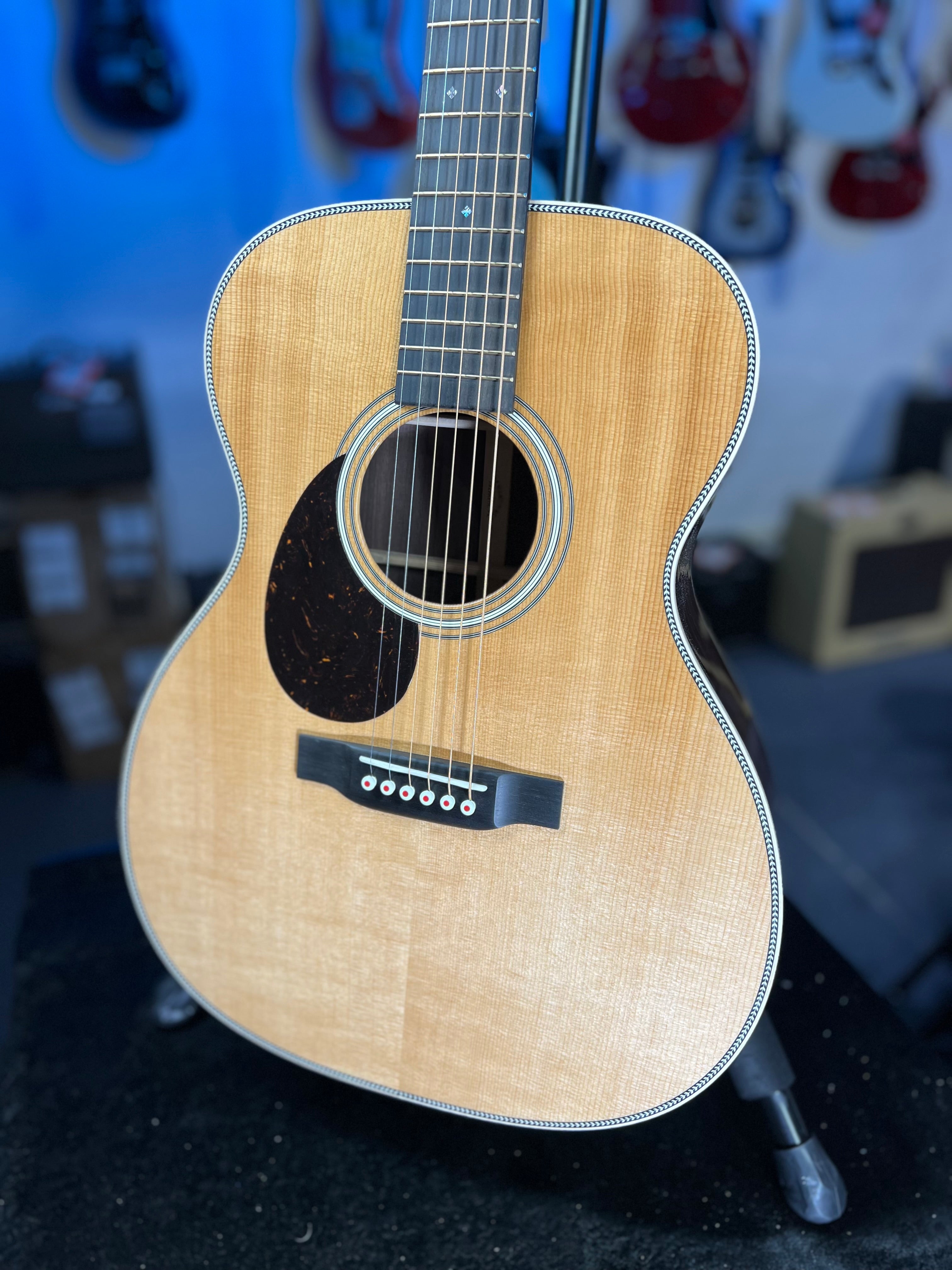 Martin OM-28 Modern Deluxe Left-Handed Acoustic Guitar - Natural 220 GET PLEK'D!