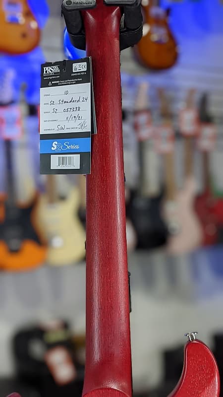 PRS S2 Standard 24 Electric Guitar – Satin Vintage Cherry Nitro W/ PRS Bag, *FREE PLEK WITH PURCHASE*! 338