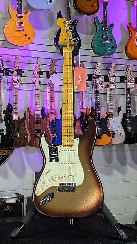 Fender American Ultra Stratocaster Left-handed - Mocha Burst Maple Fingerboard! 920 GET PLEK’D!