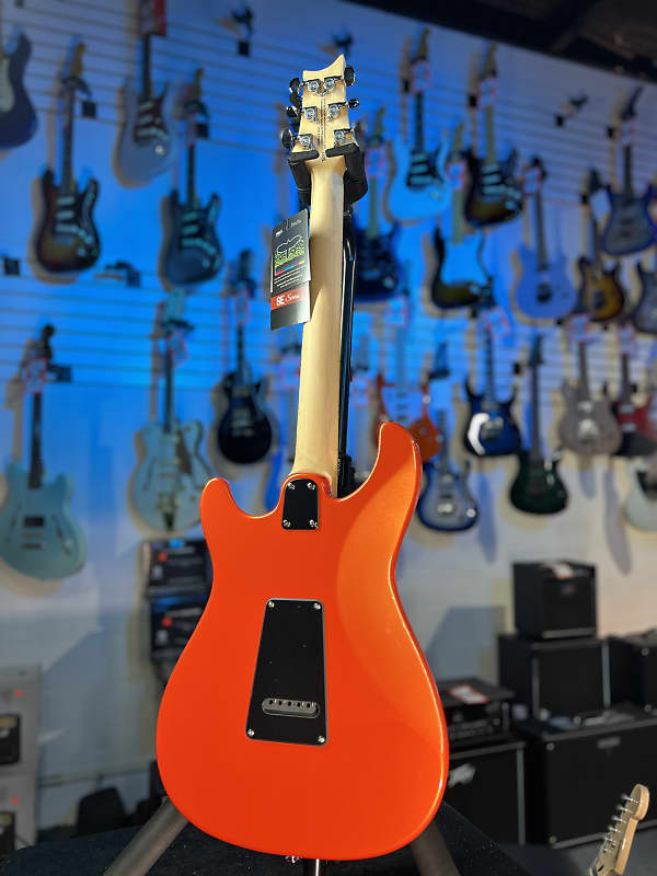 PRS SE NF 3 Electric Guitar - Metallic Orange with Maple Fingerboard, Signature Dealer, Get Plekd! 557