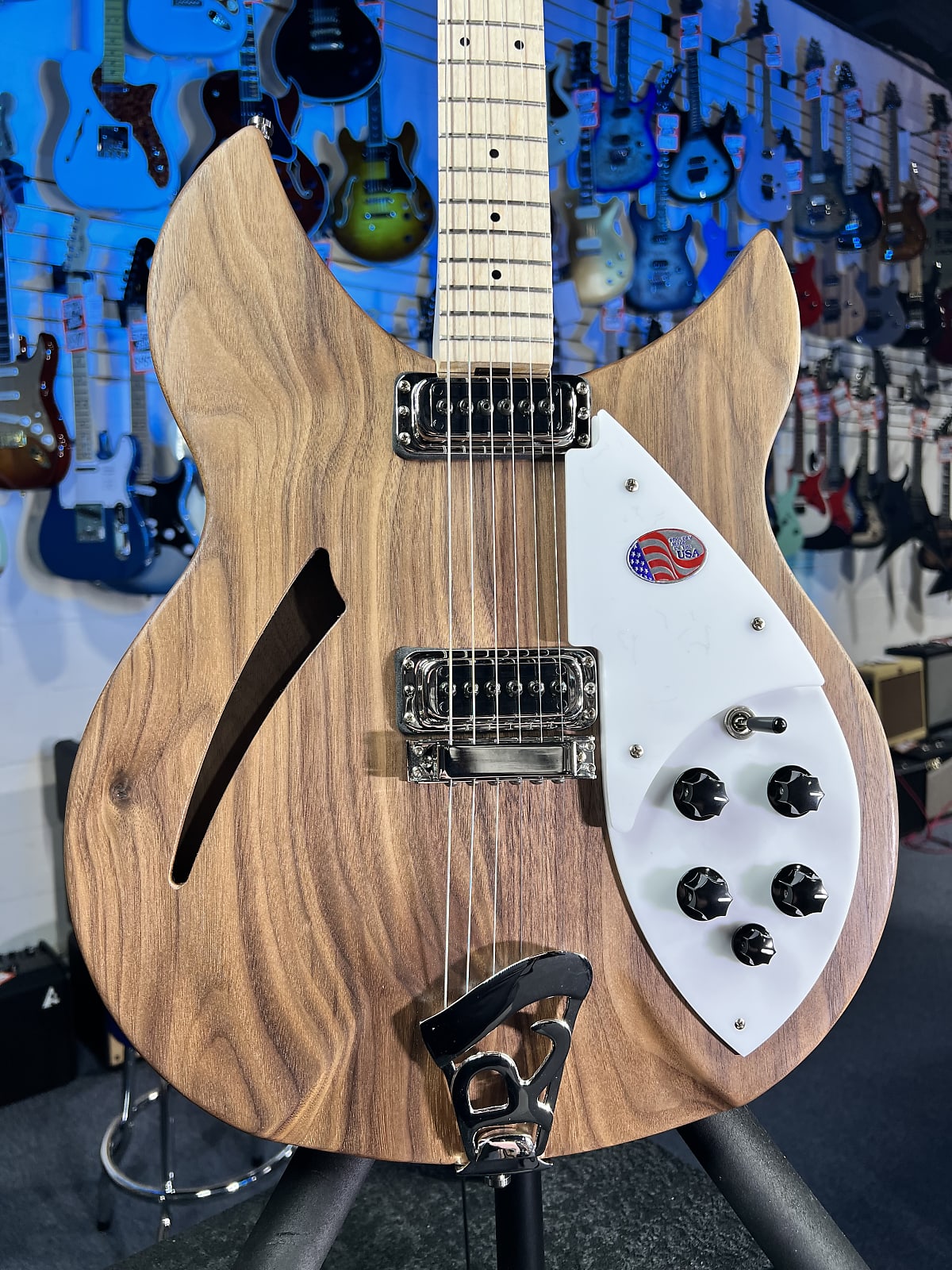 New 2025 Rickenbacker 330 Walnut Guitar w/ Ric OHSCase, Free Ship 756 AthDlr