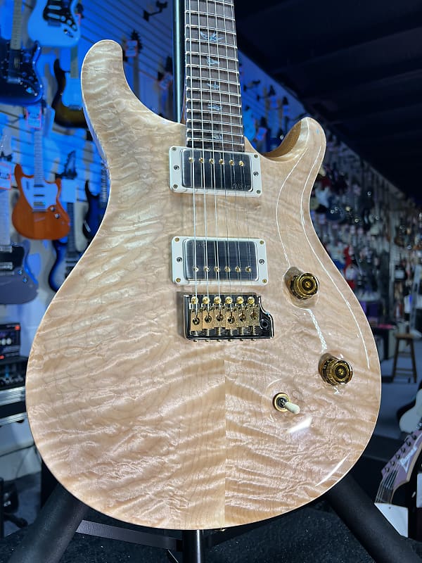 PRS Wood Library Custom 24 Quilt, Natural, Brazilian Rosewood w Paisley PRS Hardcase, Free Ship, 662
