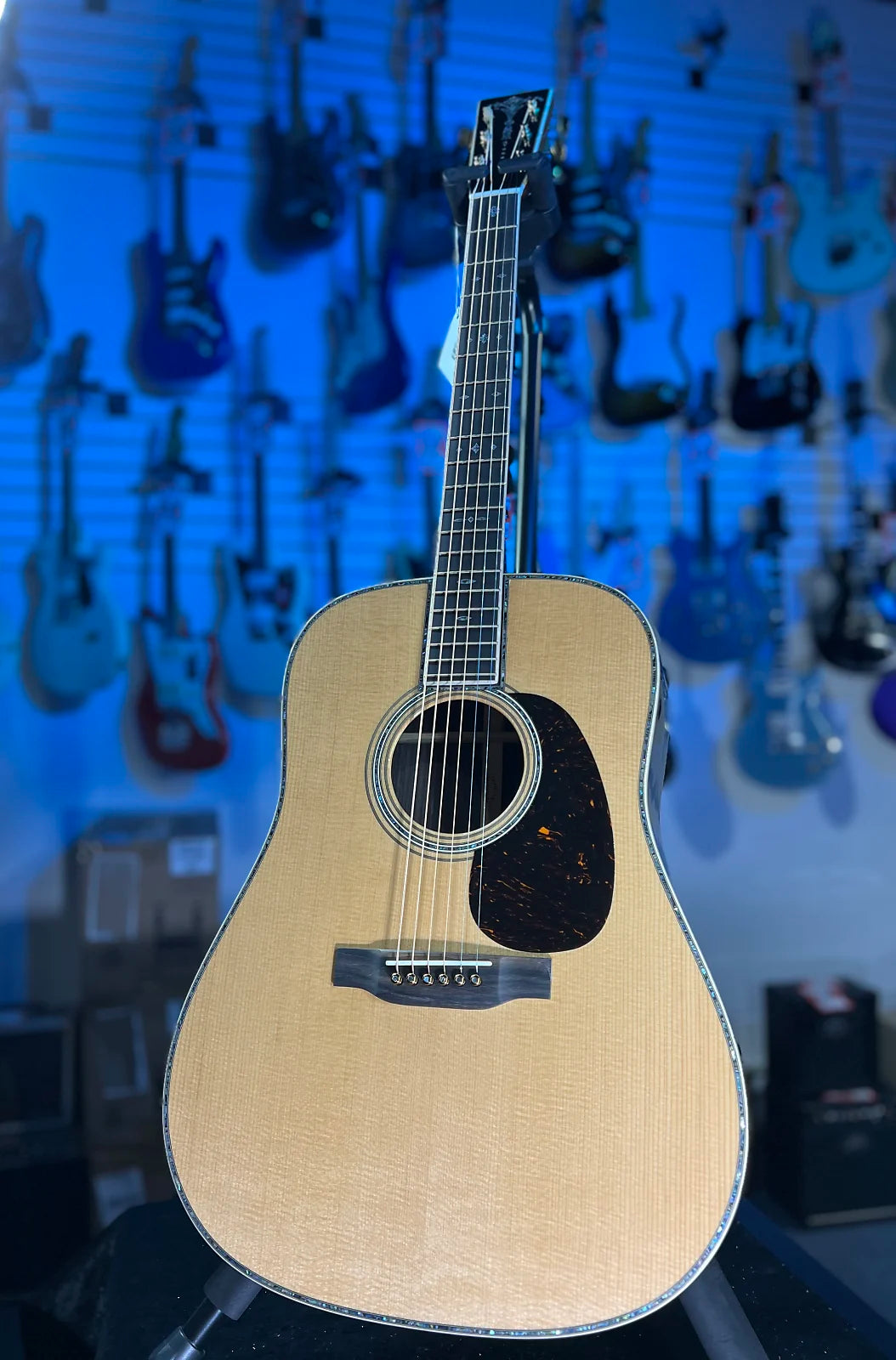 Martin D-45 Modern Deluxe Acoustic Guitar - Natural, 140 GET PLEK’D