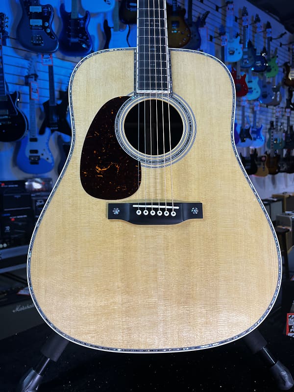 Martin D-42 Left-Handed Dreadnought Acoustic Guitar - Natural GET PLEK'D! 769