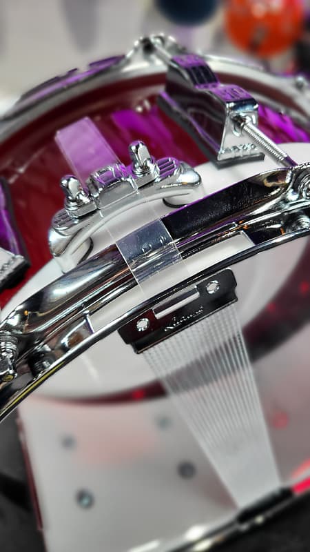 Ludwig Vistalite Snare Drum - 6.5-inch x 14-inch - Red/White / Authorized Dealer / Free Shipping!