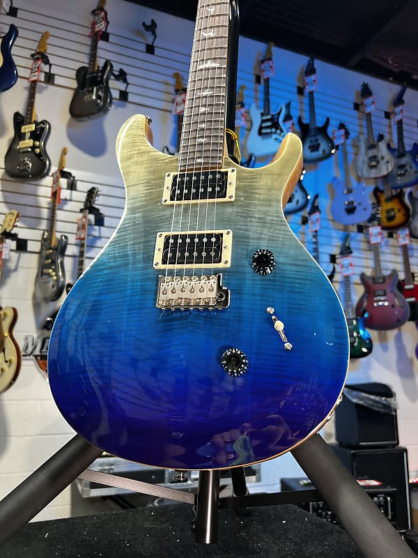 PRS SE Custom 24 Electric Guitar - Blue Fade Auth Deal Free Ship! 722