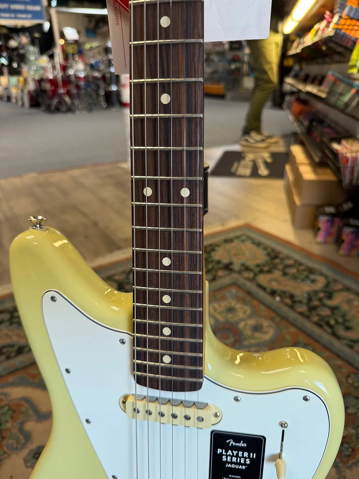 Player II Jazzmaster Electric Guitar, Hialeah Yellow W/ Slab Rosewood Fretboard #737