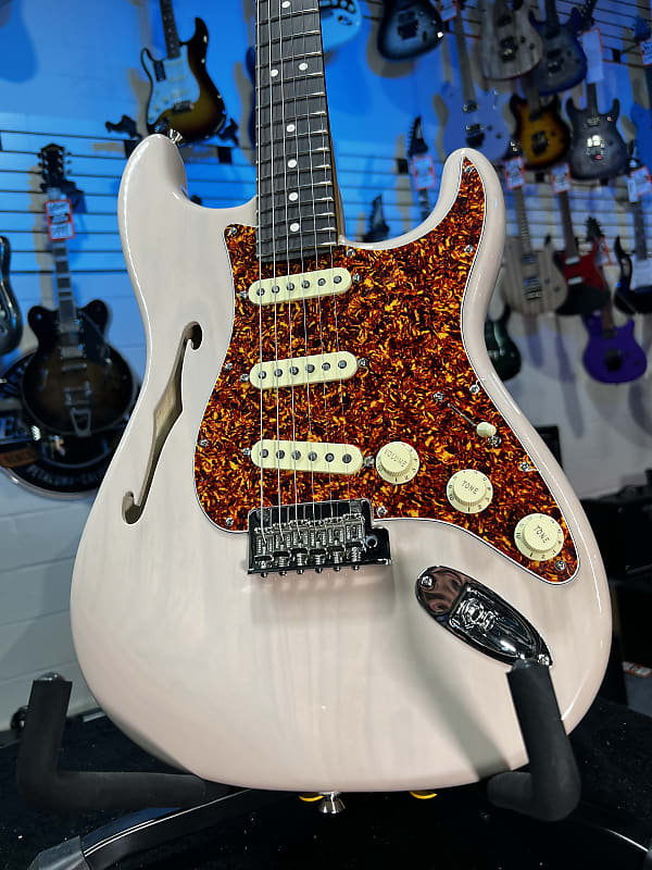 Fender American Professional II Stratocaster Thinline Transparent Shell Pink Rosewood Fingerboard GET PLEK'D! 647