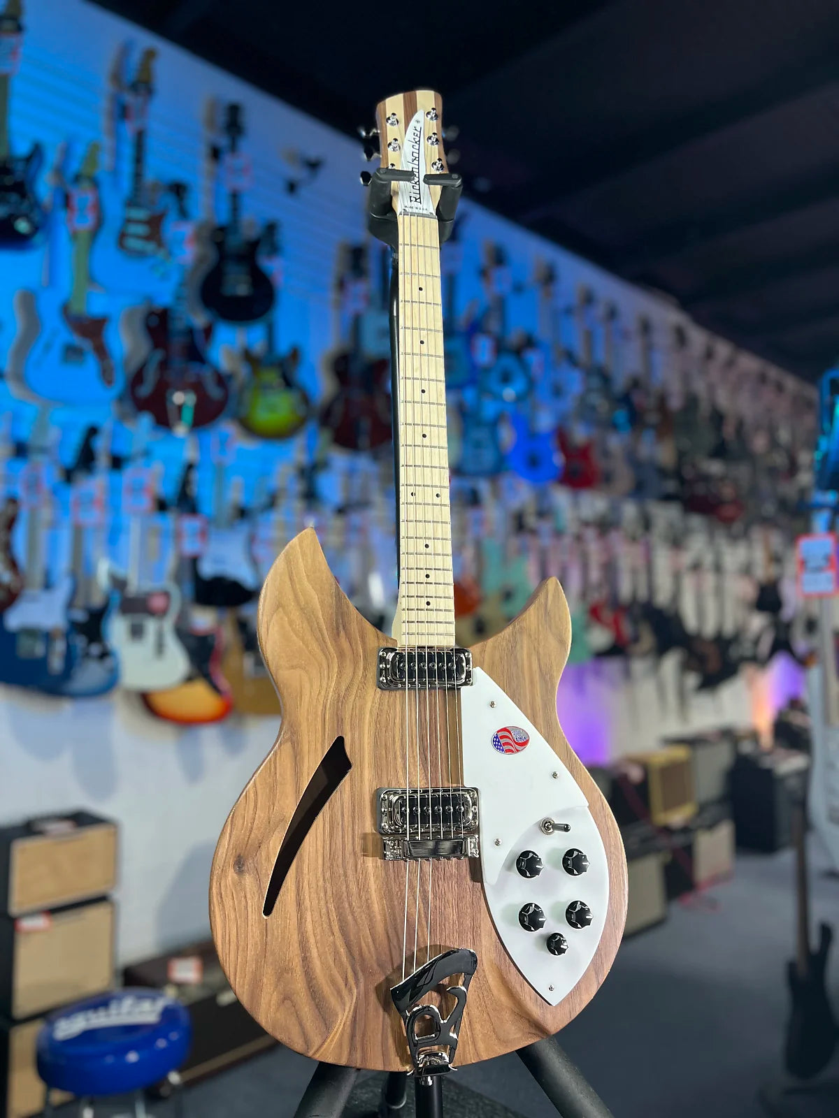 New 2025 Rickenbacker 330 Walnut Guitar w/ Ric OHSCase, Free Ship 756 AthDlr