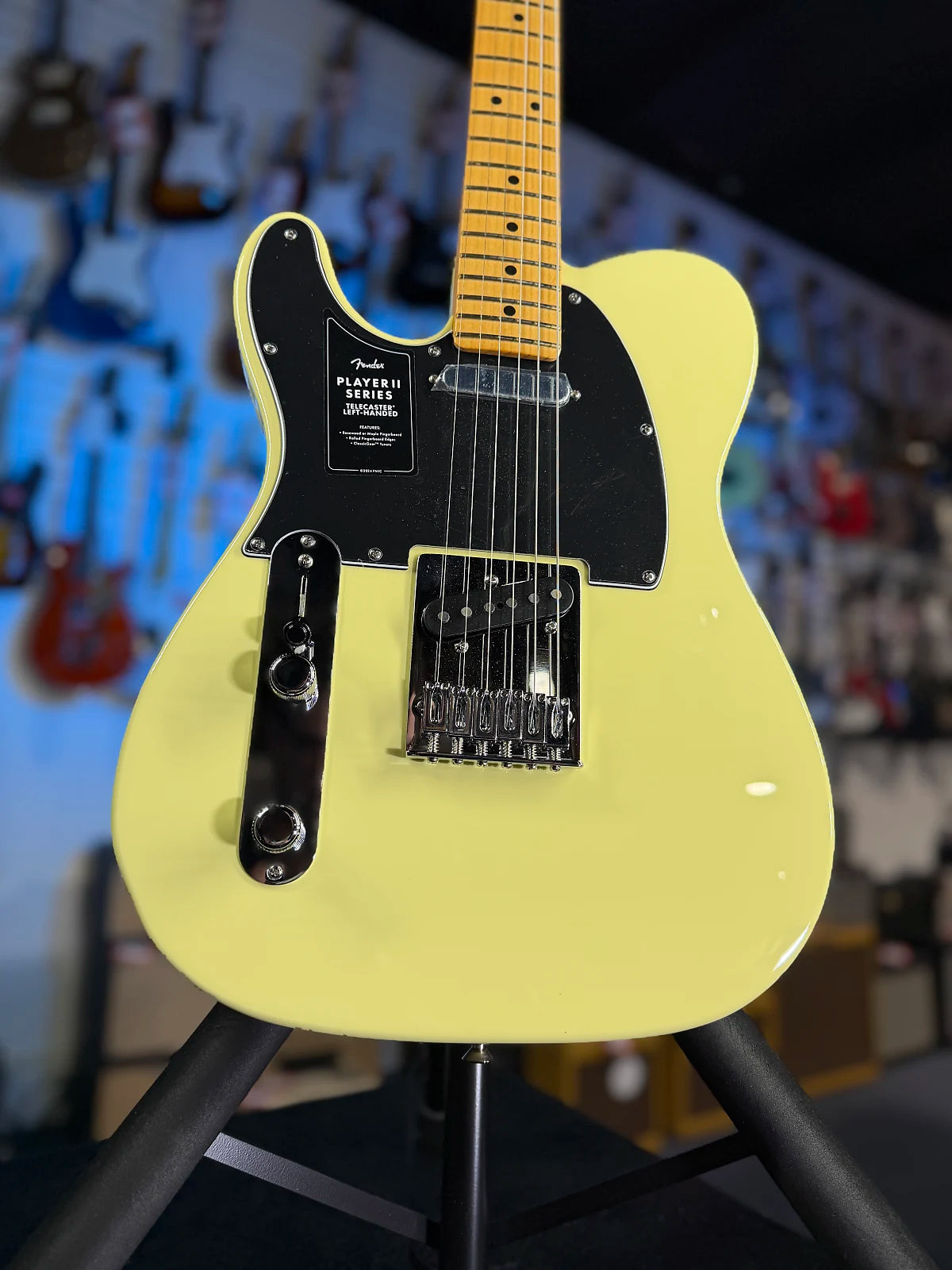 Fender Player II Telecaster Left-handed Electric Guitar - Hialeah Yellow with Maple Fingerboard GET PLEK'D! 286