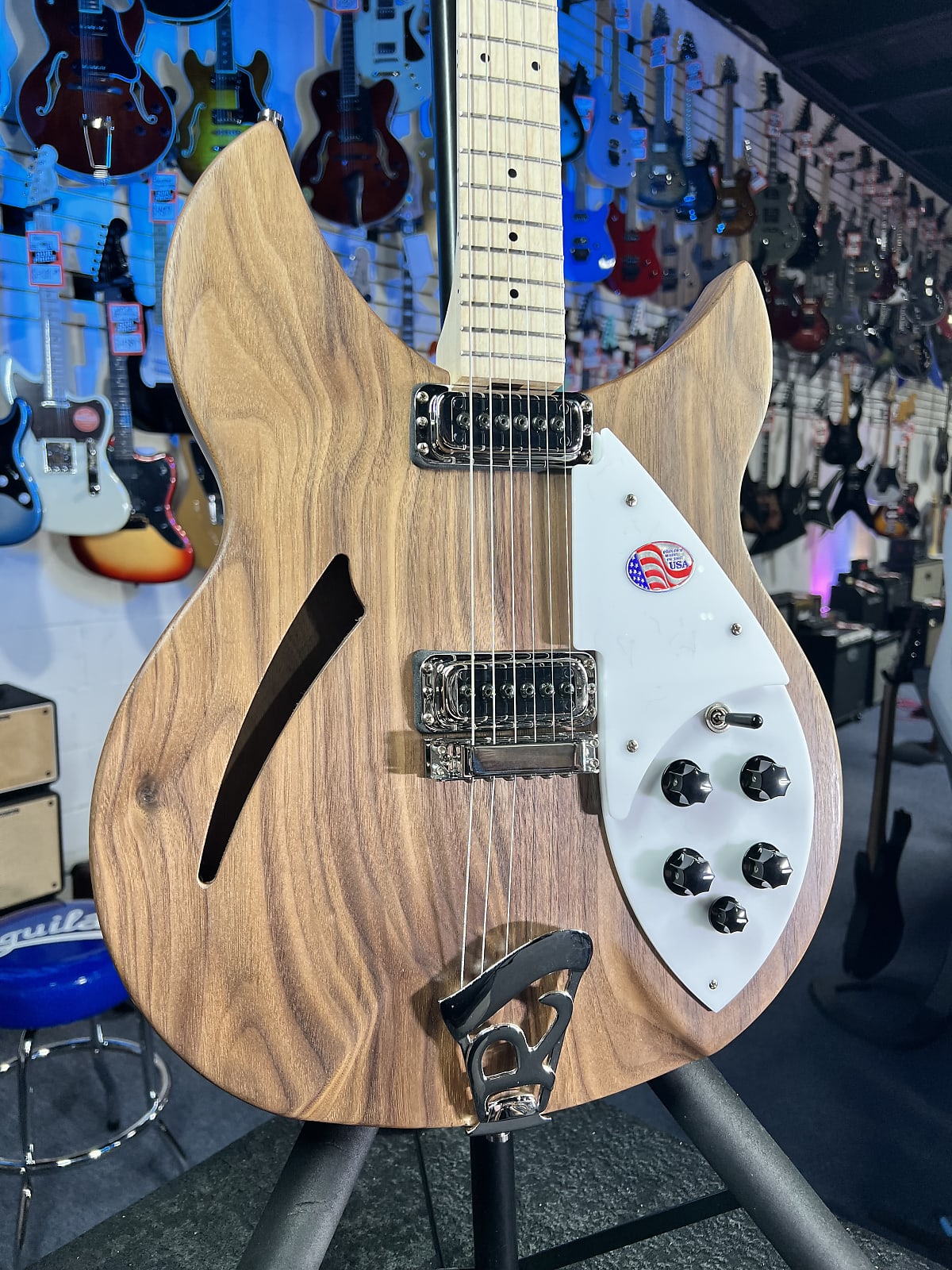 New 2025 Rickenbacker 330 Walnut Guitar w/ Ric OHSCase, Free Ship 756 AthDlr