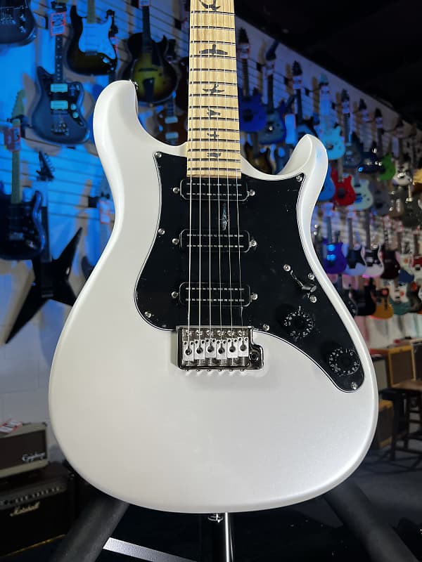 PRS SE NF 3 Electric Guitar - Pearl White with Maple Fingerboard Auth Deal Free Shipping! 971 GET PLEK’D!