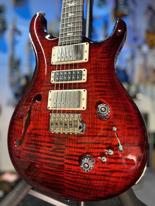 PRS Special Semi-Hollow Electric Guitar, Custom Color - Fire Red Wrap Burst w/ Case, Signature Dlr, Get Plekd 297