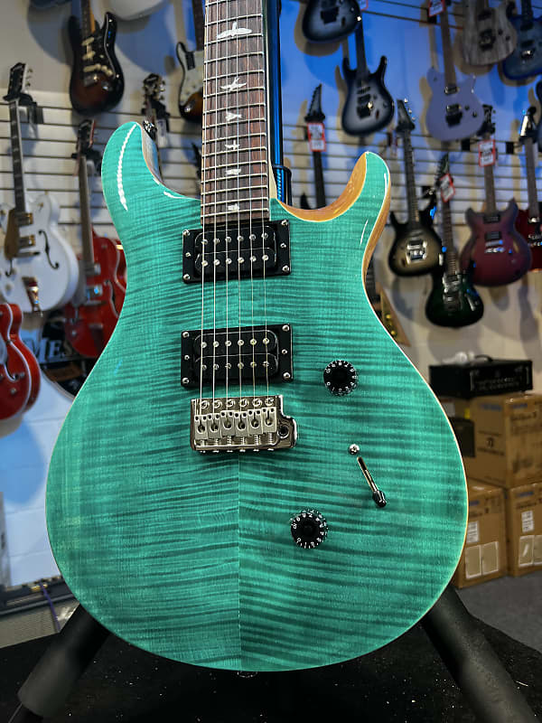 PRS SE Custom 24 Electric Guitar - Turquoise Auth Deal Free Ship! 874 GET PLEK’D!