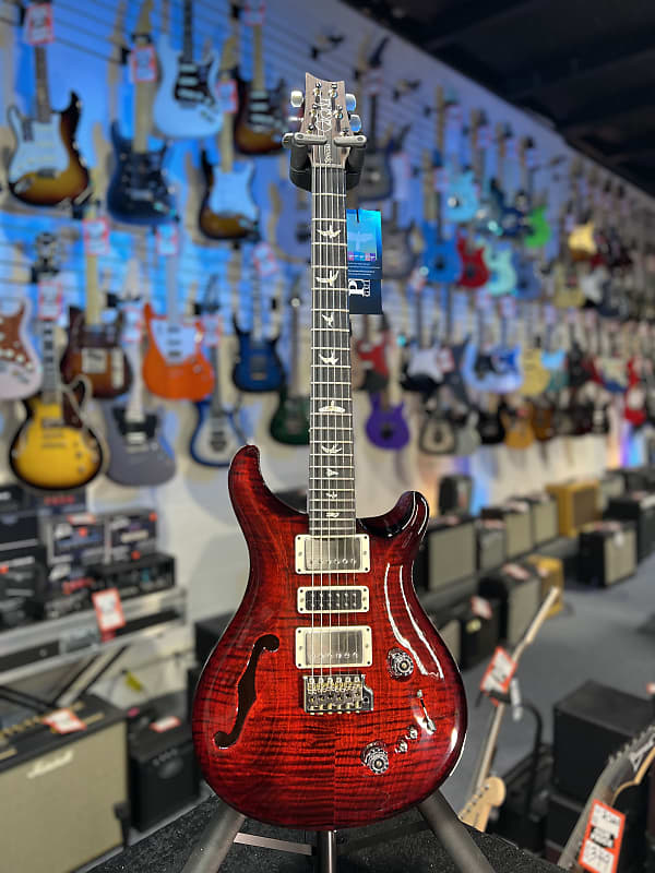 PRS Special Semi-Hollow Electric Guitar, Custom Color - Fire Red Wrap Burst w/ Case, Signature Dlr, Get Plekd 297