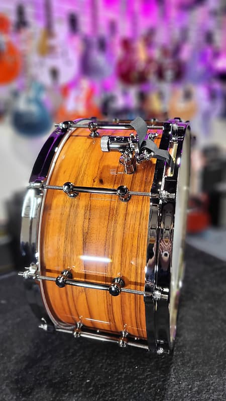 Tama S.L.P. G-Maple Snare Drum - 7 x 14in. - Gloss Tangerine Zebrawood Auth Dealer Free Shipping!