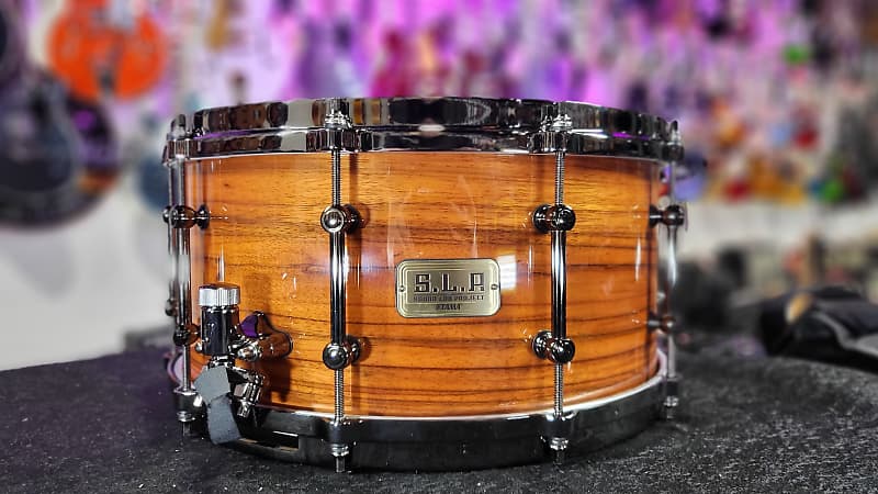 Tama S.L.P. G-Maple Snare Drum - 7 x 14in. - Gloss Tangerine Zebrawood Auth Dealer Free Shipping!