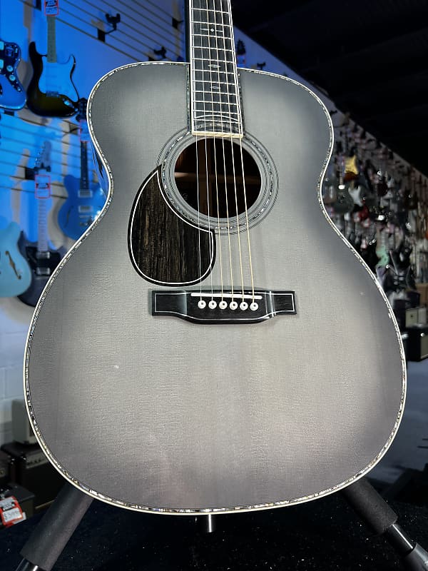 Martin Limited-Edition OM-45 John Mayer Signature Platinum Left Handed Gray Sunburst Auth Deal Free Shipping! 106 GET PLEK’D!