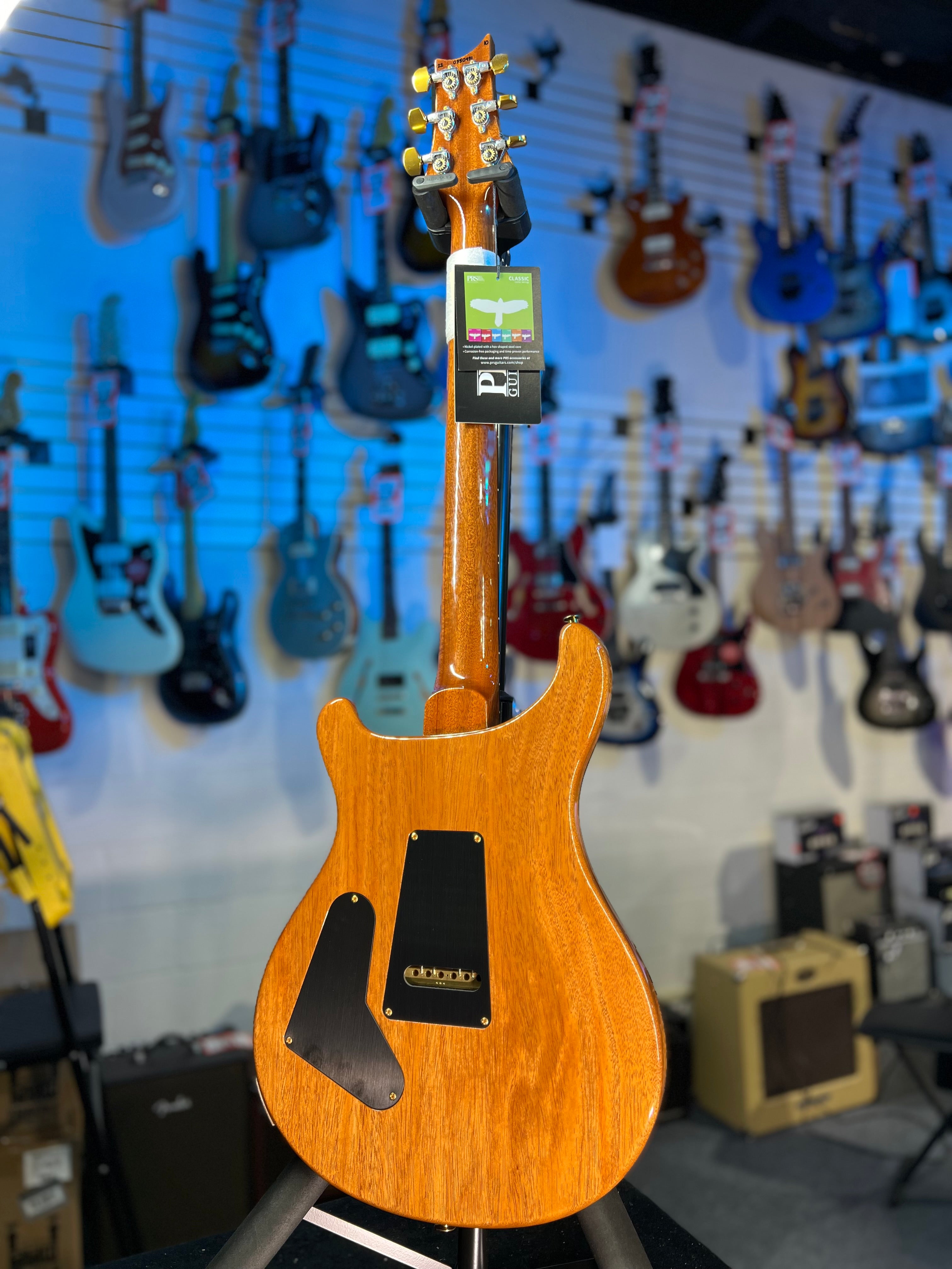 PRS Custom 24 10 Top - Faded Trampas Green Wrap, PRS Hard Case 431