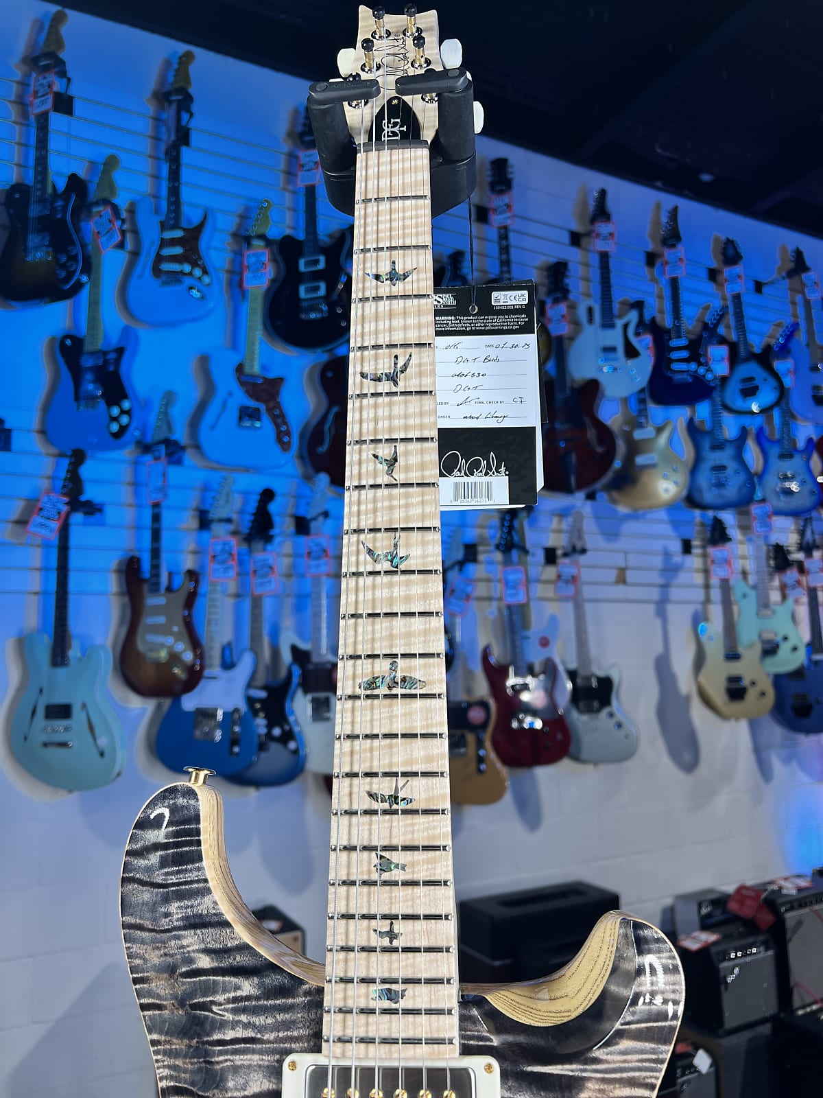 PRS Wood Library DGT 2025 - Charcoal, Flame Top, Swamp Ash, Maple Neck + Board, PRS Paisley Case 530