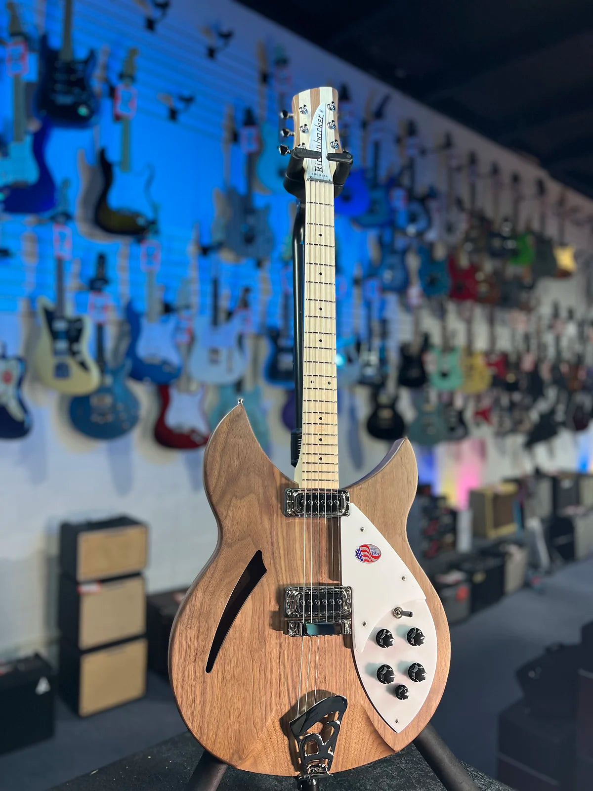 New 2025 Rickenbacker 330 Walnut Guitar w/ Ric OHSCase, Free Ship 785 AthDlr 330