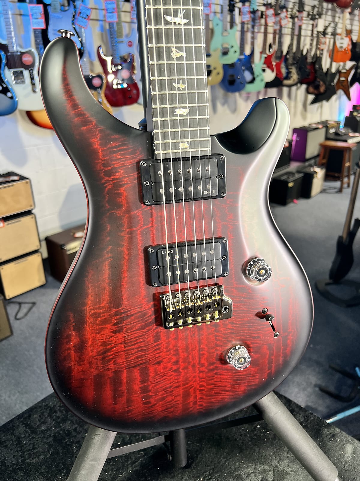 PRS 40th Anniversary Custom 24 Satin Limited Edition Electric Guitar - Fire Smokeburst w PRS Case, Signature Dealer, Get Plek'd Free 548