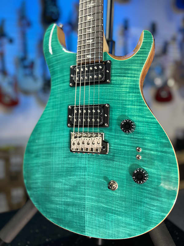 PRS SE Custom 24-08 Electric Guitar - Turquoise Auth Deal Free Ship! 048 GET PLEK’D!