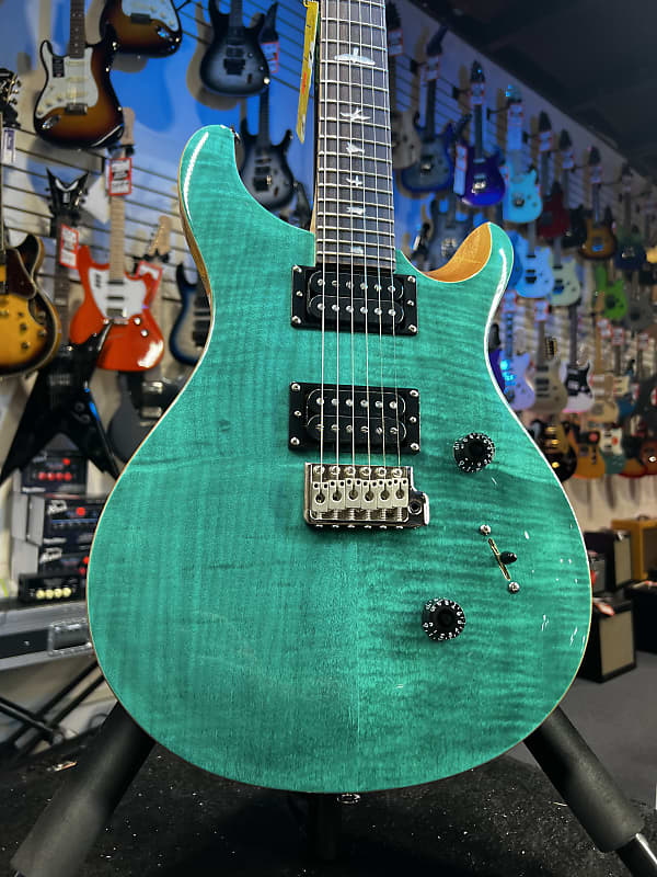 PRS SE Custom 24 Electric Guitar - Turquoise Auth Deal Free Ship! 724 GET PLEK’D!
