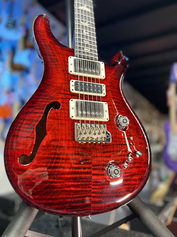 PRS Special Semi-Hollow Electric Guitar, Custom Color - Fire Red Wrap Burst w/ Case, Signature Dlr, Get Plekd 297