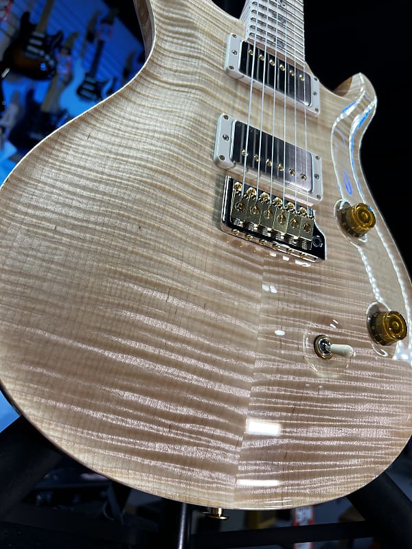 PRS Wood Library Custom 24 Fatback 2024 - Natural - Flame 10 Top Flame Maple Neck, Paisley Case! 740