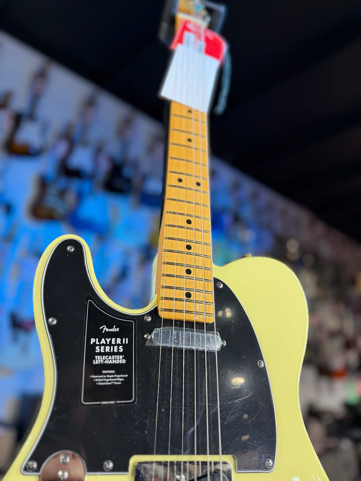 Fender Player II Telecaster Left-handed Electric Guitar - Hialeah Yellow with Maple Fingerboard GET PLEK'D! 286