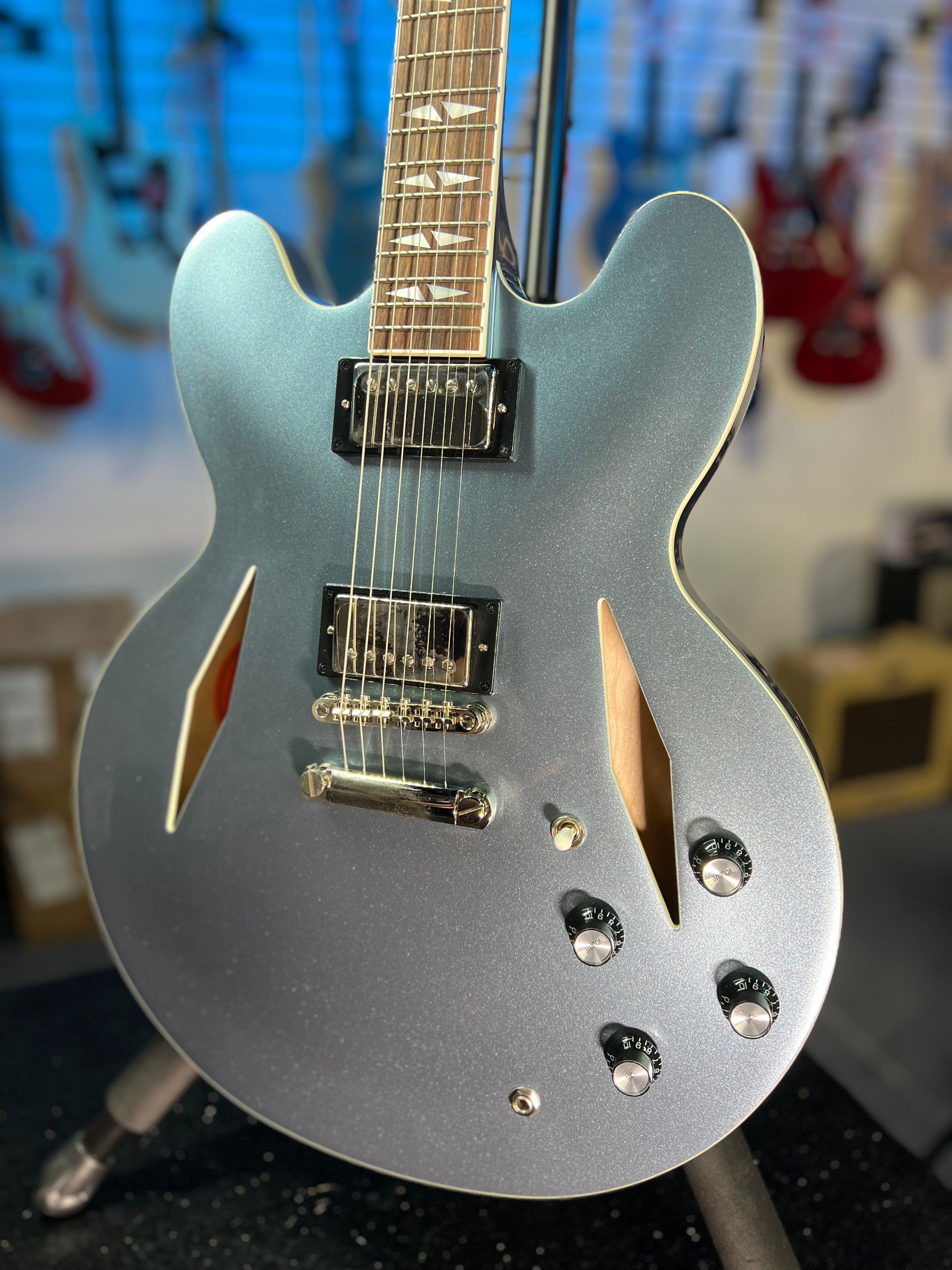 Epiphone Dave Grohl DG 335 Semi-hollowbody Electric Guitar - Pelham Blue GET PLEK'D! 199