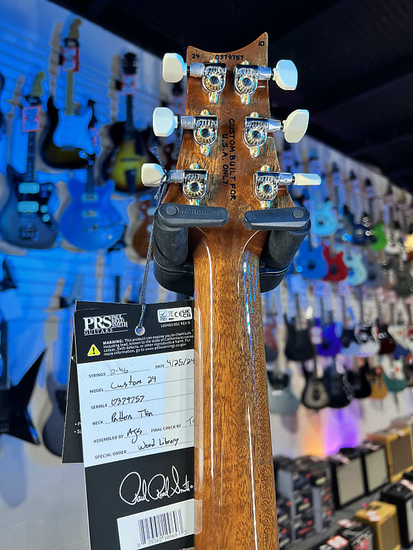 PRS Wood Library Custom 24 2024 - Custom Color / Natural - Quilt 10 Top, Brazilian RW, Paisley Case, Signature Dealer 757