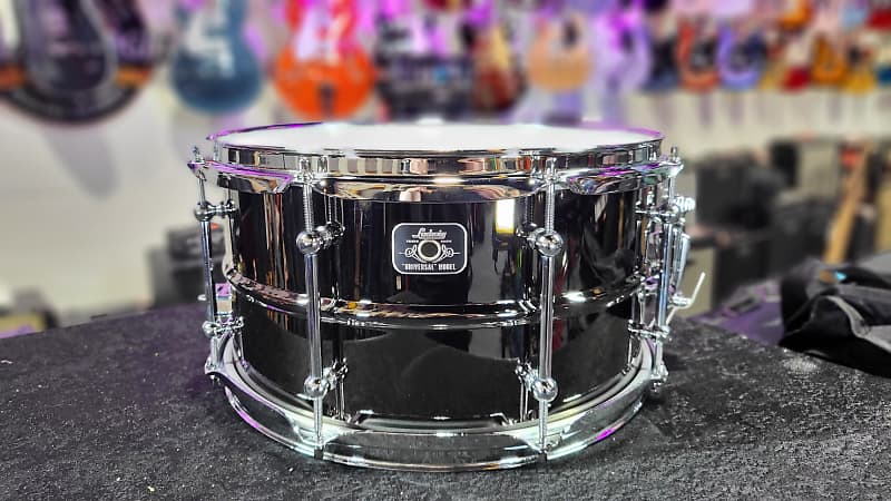 Ludwig Universal Black Brass Snare Drum 7in. x 13in. Chrome Hardware Auth Dealer Free Shipping!