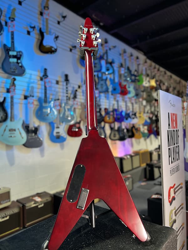 Epiphone Flying V Prophecy Electric Guitar - Aged Bengal Tiger Burst Auth Deal Free Ship! 319 GET PLEK’D!