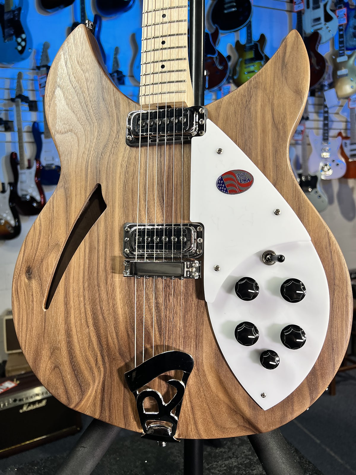 New 2025 Rickenbacker 330 Walnut Guitar w/ Ric OHSCase, Free Ship 756 AthDlr