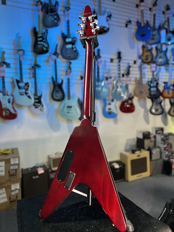 Epiphone Flying V Prophecy Electric Guitar - Aged Bengal Tiger Burst Auth Deal Free Ship! 319 GET PLEK’D!