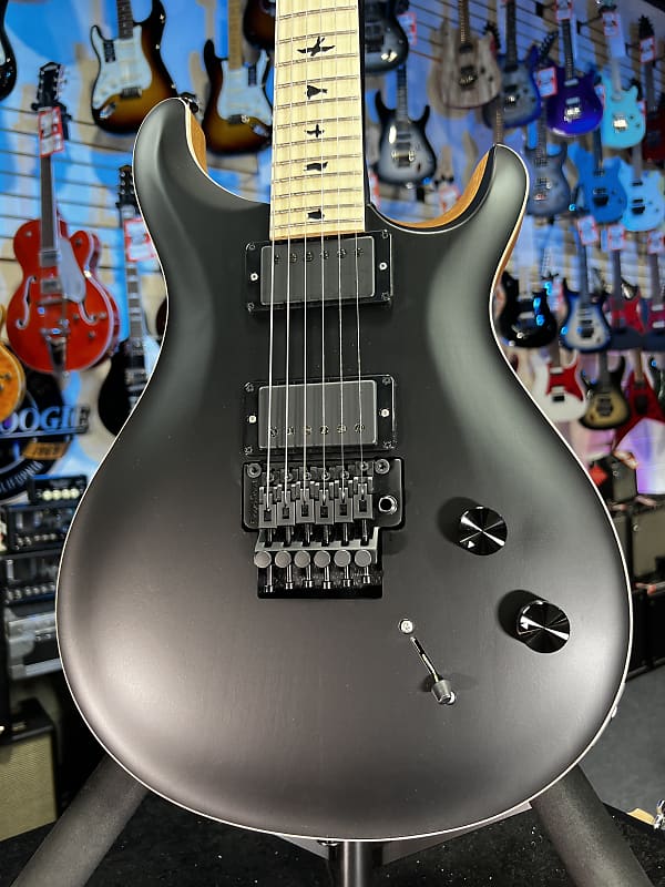 PRS DW CE 24 "Floyd" Electric Guitar - Custom Black Top w Natural Back Authorized Dealer Free Shipping! 104 GET PLEK’D!