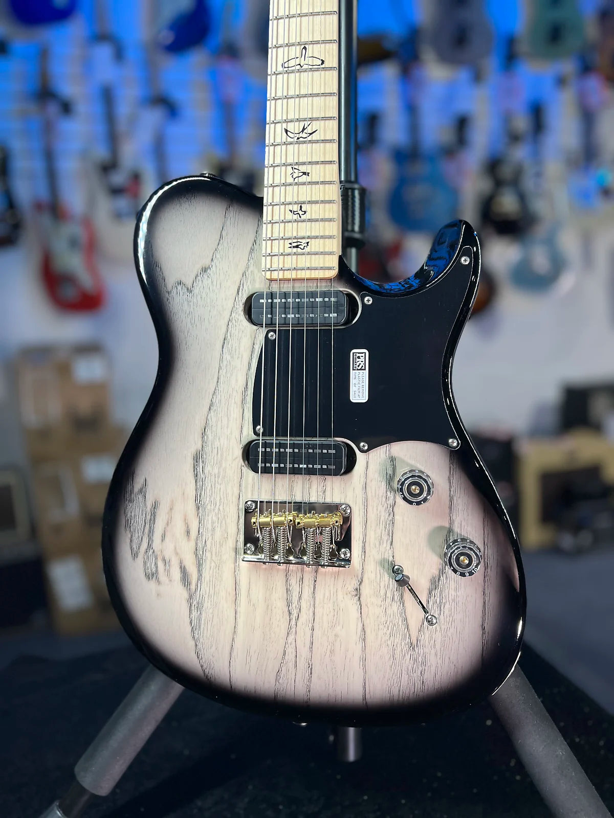 PRS NF 53 Electric Guitar Custom Color - White Doghair Smokeburst w/ PRS Soft Case, Signature Dealer, Get Plekd 093